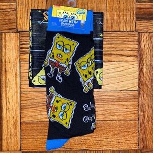NWT Nickelodeon spongebob socks & bandana